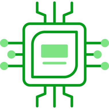 cpu icon, vector illustration simple design