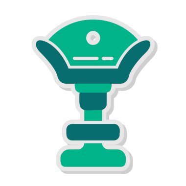 Yüksek Sandalye Ağ simgesi, vektör illüstrasyonu