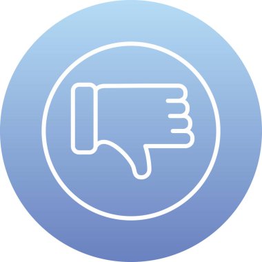 Hoşlanılmayan bir simgenin vektör illüstrasyonu 