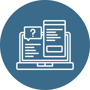 Quiz web simgesi vektör illüstrasyonu