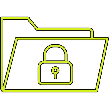 Güvenli Veri Web simgesi vektör illüstrasyonu 