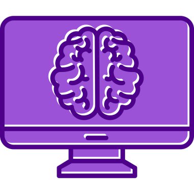 bilgisayar ekranı simgesi, vektör illüstrasyonu basit tasarım