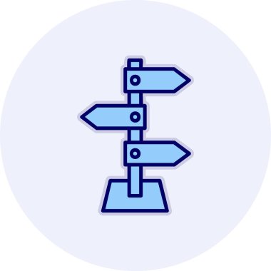 yön işareti simgesi, vektör illüstrasyonu 