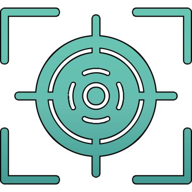 Hedef. Web simgesi basit illüstrasyon