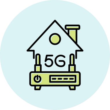 5g wifi simgesi vektör illüstrasyonu