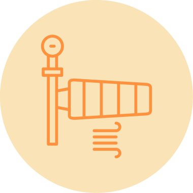 Rüzgâr Sock rüzgar hızı ve yön çizelgesi, vektör çizimi. Rüzgar Bayrağı 