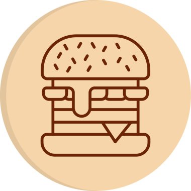 Hamburger. Web simgesi basit tasarım 