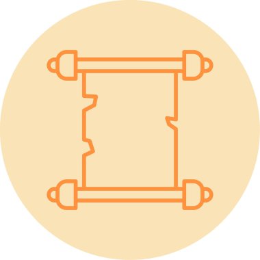 Papirüs simgesi. Web simgesi vektör illüstrasyonu