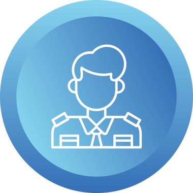  Gümrük Temsilcisi simgesi, vektör illüstrasyonu basit tasarım