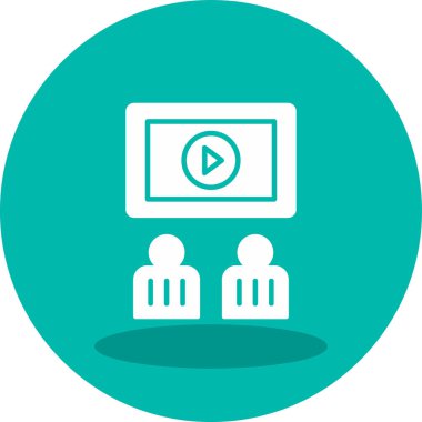 Sinema, çevrimiçi video oynatıcı vektör illüstrasyonu