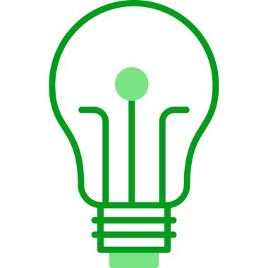 ampul simgesi, vektör illüstrasyonu