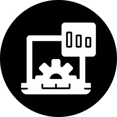 dizüstü bilgisayar simgesi, vektör illüstrasyonu basit tasarım