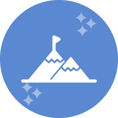 Başarı Dağı simgesinin vektör illüstrasyonu 