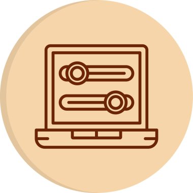 Simgeleri aç / kapat, vektör illüstrasyonu basit tasarım