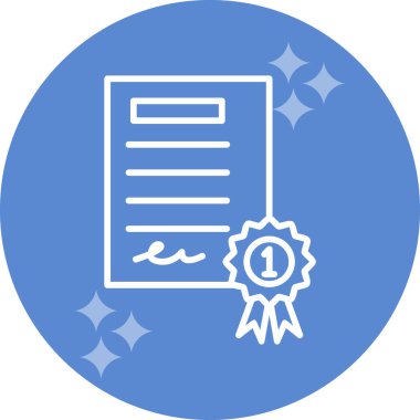 Sertifika. Web simgesi basit tasarım