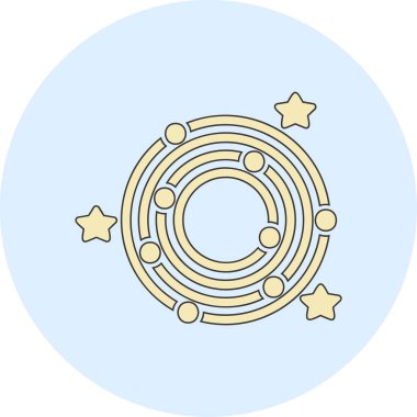 Galaxy web simgesinin vektör illüstrasyonu 