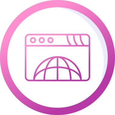 tarayıcı web simgesi, vektör illüstrasyonu