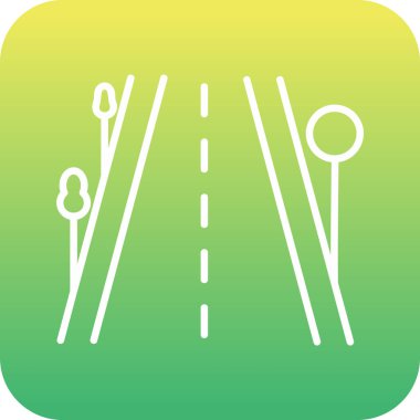 Otoyol. Web simgesi basit illüstrasyon 