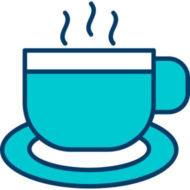 Kahve. Web simgesi basit illüstrasyon 