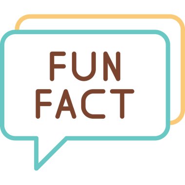 Eğlenceli Gerçekler konuşma balonu web simgesi, vektör illüstrasyonu