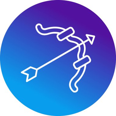 Yay ve Ok ağ simgesi, vektör illüstrasyonu