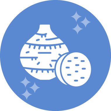 Taro kök simgesi, vektör illüstrasyonu basit tasarım