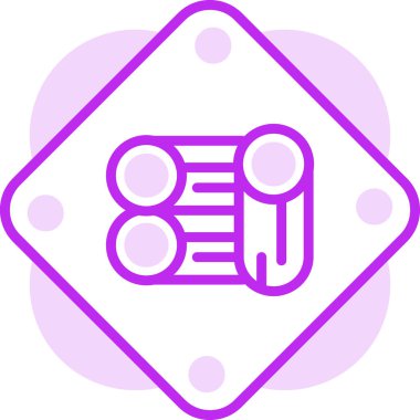 Ahşap günlük kaydı simgesi, vektör illüstrasyonu basit tasarım