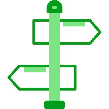 Bir sokak işaretinin vektör illüstrasyonu