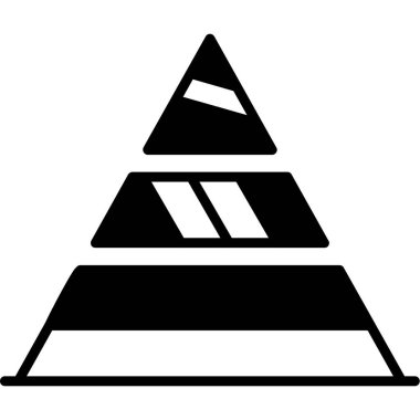 Piramit Grafik simgesi, vektör illüstrasyonu basit tasarım