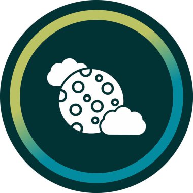 Dolunay simgesi, vektör illüstrasyonu