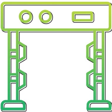 Metal dedektörü. Web simgesi basit illüstrasyon             