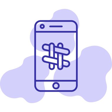 akıllı telefon simgesi, etiket işareti çizimi