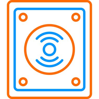 Acil Düğme Web simgesi, vektör illüstrasyonu  