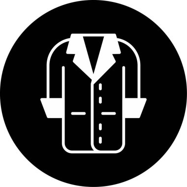 Laboratuvar önlüğü. Web simgesi basit illüstrasyon