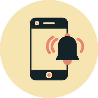 telefon bildirim simgesi, vektör illüstrasyonu basit tasarım