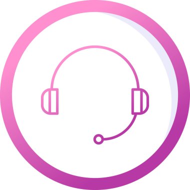 Kulaklık. Web simgesi basit illüstrasyon