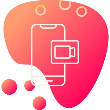 Video Arama simgesi, düz tasarım