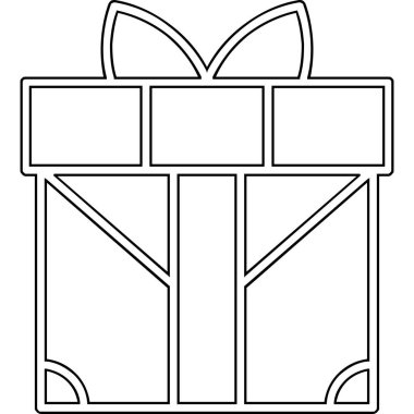 gift box with bow, vector illustration