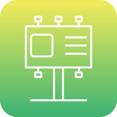 Billboard web simgesi, vektör çizim 