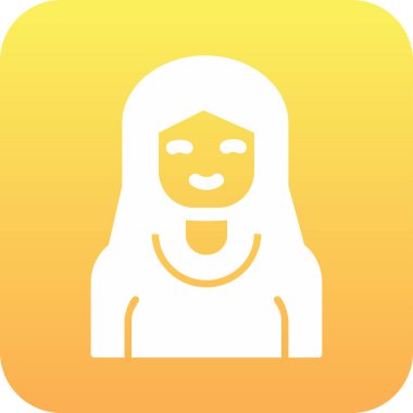 kız ana hatları ikon vektör illüstrasyonu 