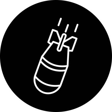 Hava bombası. Web simgesi basit illüstrasyon