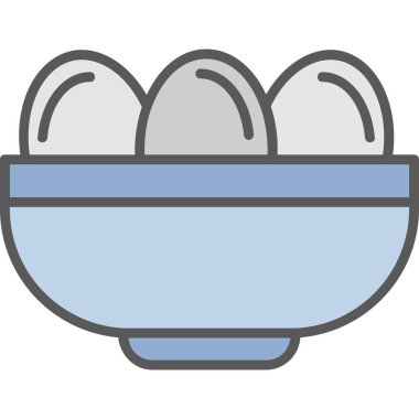 Kavanozda haşlanmış yumurta. Web simgesi basit illüstrasyon