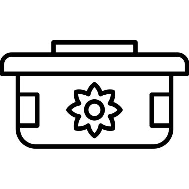 Kutu Simgesi Basit Vektör İllüstrasyonu