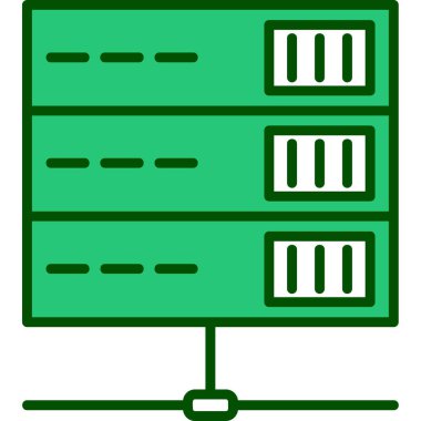 bilgisayar sunucu simgesi, vektör illüstrasyonu basit tasarım
