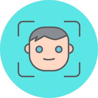 avatar erkek kullanıcı simgesi, yüz kimliği 