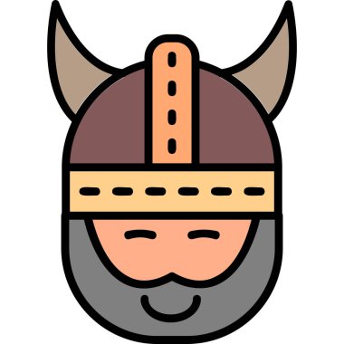 Viking simgesi, vektör illüstrasyonu basit tasarım