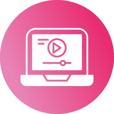 video oynatıcı simgesi, vektör illüstrasyonu 