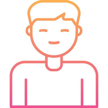  Erkek kullanıcı. Web simgesi basit illüstrasyon