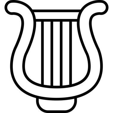 Lyre simgesinin vektör illüstrasyon tasarımı           