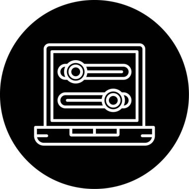 Simgeleri aç / kapat, vektör illüstrasyonu basit tasarım